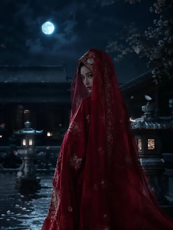 花轿错抬，我成废王掌心宠 - 红色花轿与王府门庭前的古装男女海报